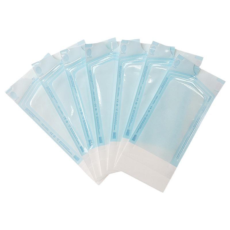 Self-Adhesive Sterilization Indicator Pouch 57x130mm - Dental Self-Sealing Paper-Plastic Bag