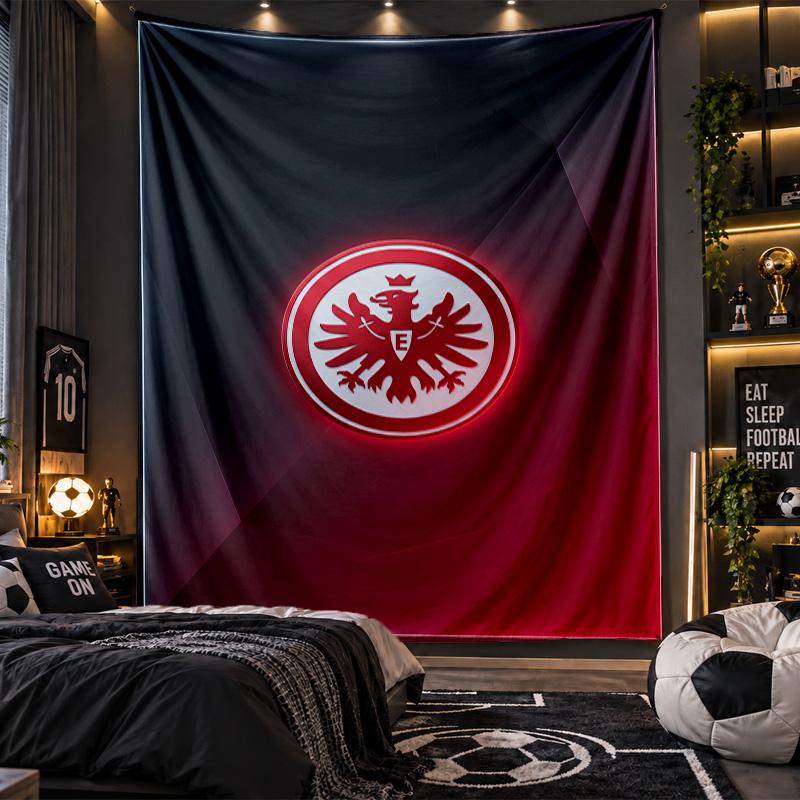Wall Hanging Tapestry Eintracht Frankfurt Football Print Cloth for Living Room Bedroom Home Decor