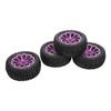 4Pcs 1Celsius10 Scale RC Car Wheels and Tires Aluminium Alloy Wheel   Rubb  Tires for 1Celsius10 Remote Control Car