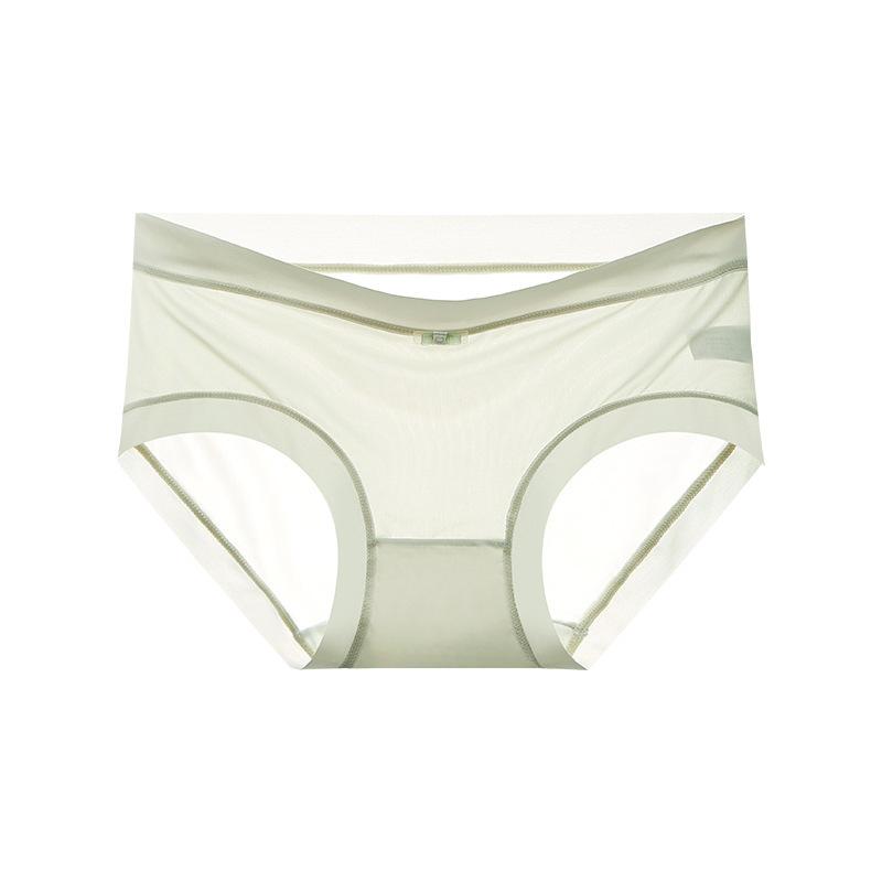 Women's Summer Comfortable Cool Feeling 10A Antibacterial Ice Silk Sports Breathable Briefs