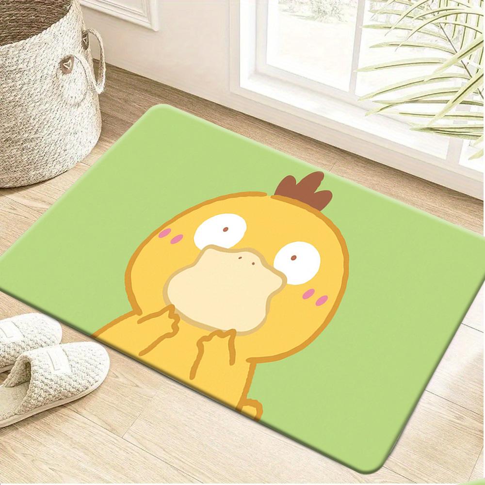 Anime Style Grass Cat Creature Print Doormat Non-Slip Absorbent Floor Mat for Indoor Entrance Home Decor 40x60cm
