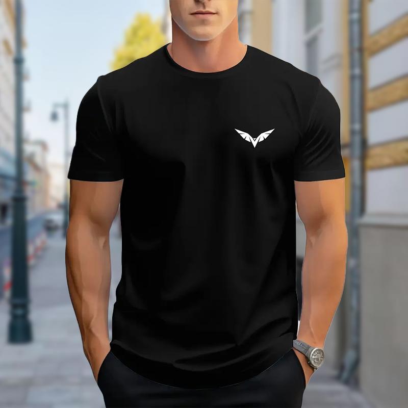 New Summer Men's Fashion T-shirt Personality Versatile Printed Men's T-shirt Top