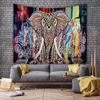Nordic INS Elephant Background Fabric Cross Border Decoration Wall Carpet Home Decoration Wall Carpet Colorful Elephant Background Hanging Fabric