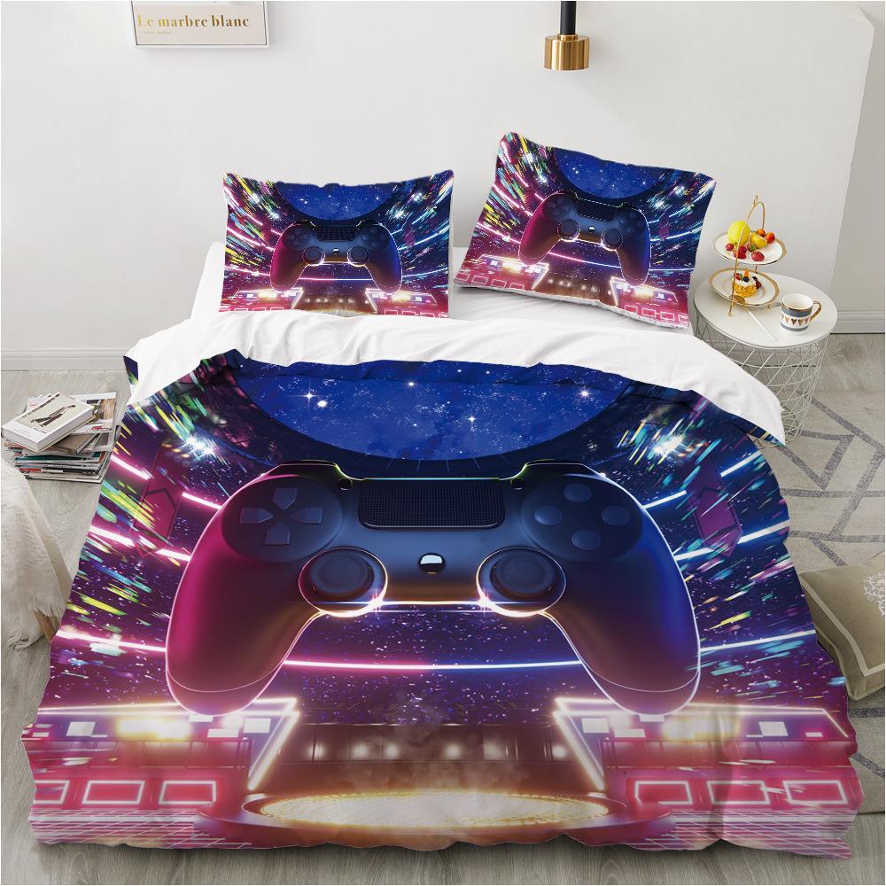 2/3pcs bedding set Digital Print Comfortable Duvet Cover for Home Bedroom Decoration, 1 Duvet Cover and 2pillowcase with Zippers