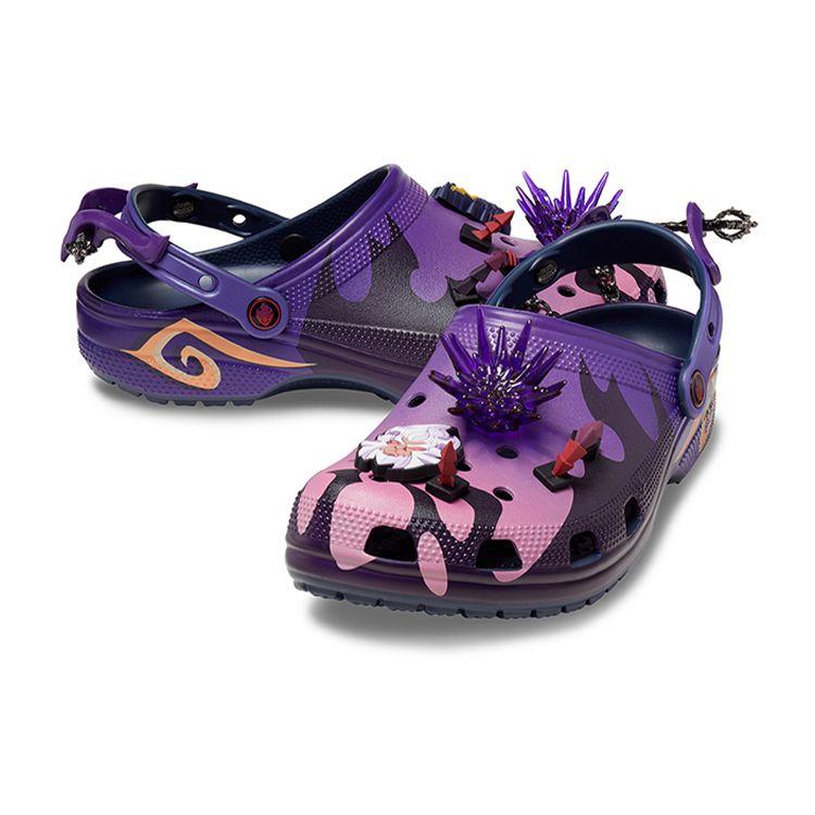 Crocs Honor Of Kings X  Classic Clog EVA Floral Pattern Beach Sandals Sun Wukong Collectors Edition Unisex Sandals Blue 208115-410