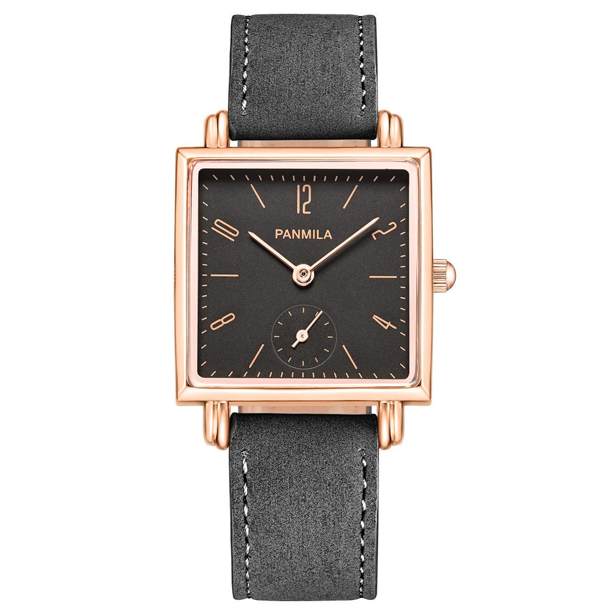 

Женские часы в стиле ретро британский литературный стиль Ins, простые кварцевые квадратные женские часы с поясом