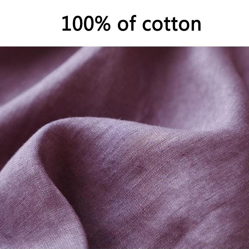 100% bavlna Literární retro košile Top Dámské Volné Univerzální pětibodové rukávy Tenké Prodyšné