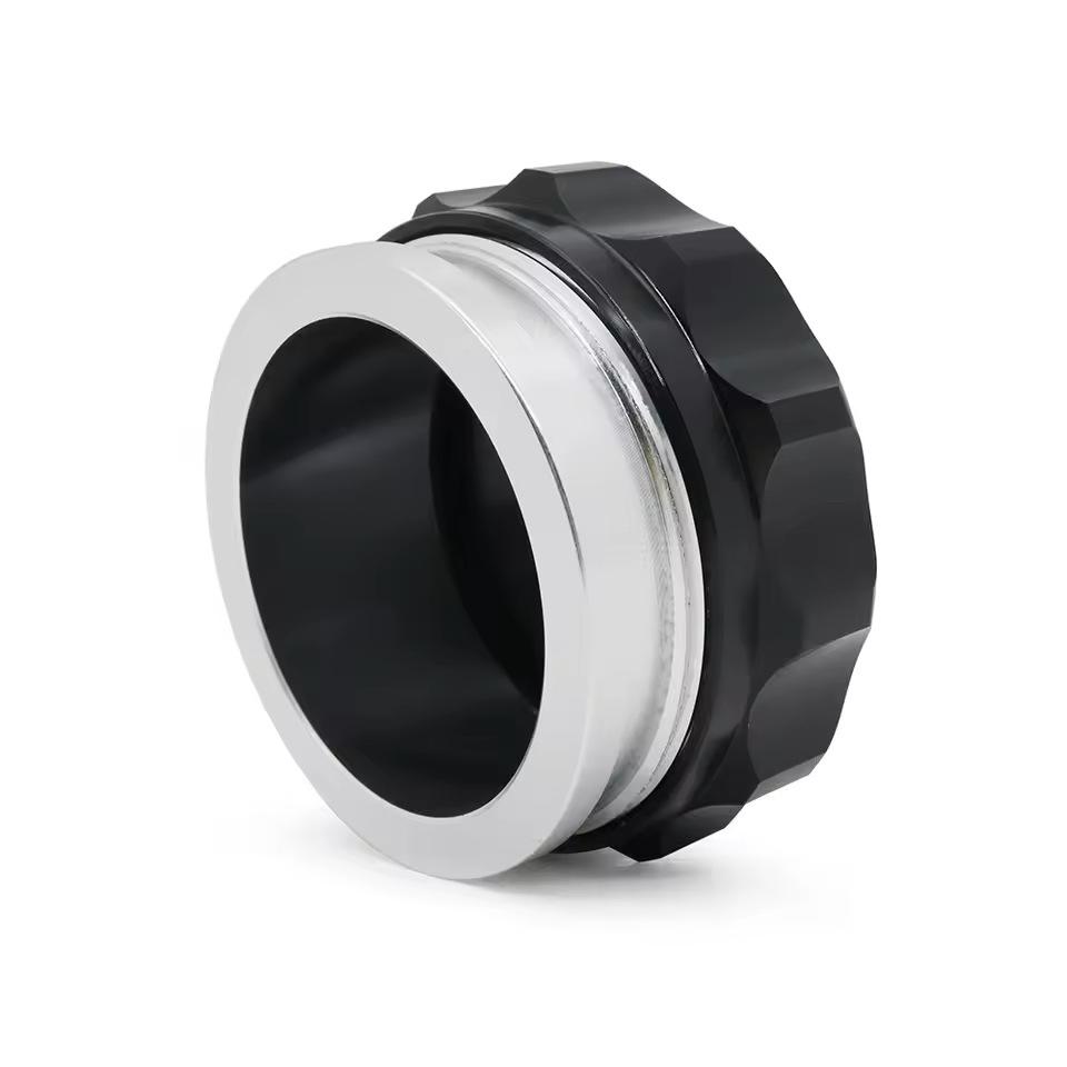 Tampas de Tanque de Combustível e Água de Alumínio Preto e Prata para Modificação de Carro: 1, 1,5, 2 Polegadas