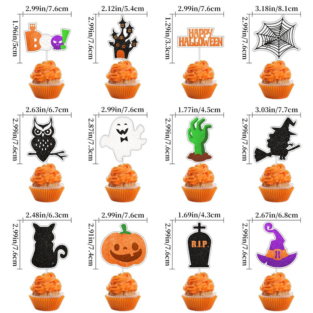 2024 Halloween Alzata per Torta Zucca Fantasma Alzata da Tavolo per Cupcake Halloween Decorazioni per Torta Toppers Buon Halloween Articoli per Feste