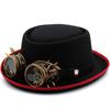 New Steampunk Top Hat One Size Trendy Victorian Hats With Goggles Unisex Costume Top Caps Gothic Hippies Caps Halloween Props