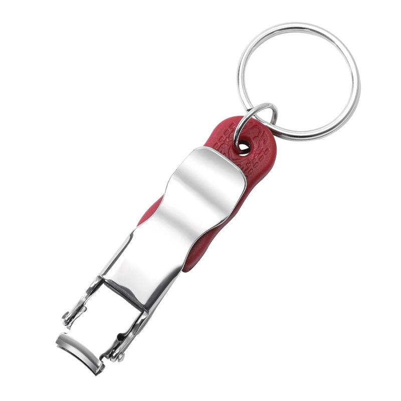 Portable Stainless Steel Folding Nail Clipper with Keychain - Compact Mini Pedicure Tool