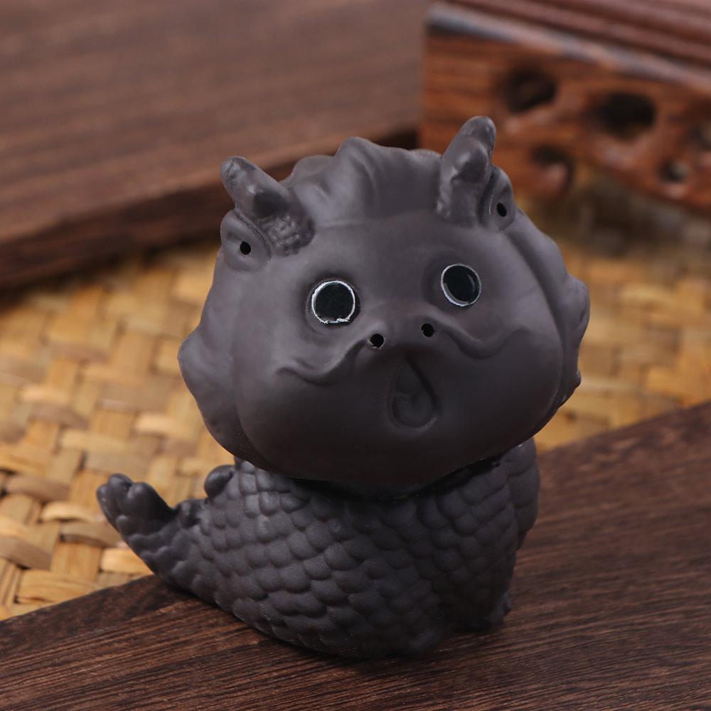 Dragon God Beast Table Decoration Figurines Desktops Animal Ornament Purple Clay Tea Pet  Office