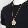 Hip Hop Iced Out All See Eye Pendant Male Gold Silver Color Stainless Steel Round Necklace For Men Masonic Jewelry Birthday Gift