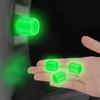 4PCS Universal Luminous Valve Cap Dust-proof Tires Wheel Hub Valve Glowing Tyre Stem Covers Applicable Car Motorcycle Bike