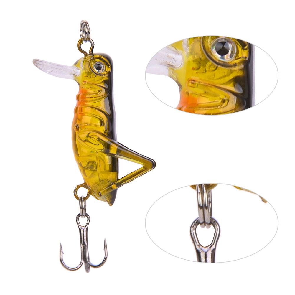 T0046 Set 5 Pezzi Esca Dura Acqua Dolce Universale Realistica Cavalletta Minnow Kit di Esca Artificiale da Pesca