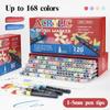 168-Color Acrylic Marker Set for Students: Doodling and Drawing Pens for Kids