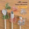 360° Rotatable Self Adhesive Cable Holder Clips No Damage Wall Wire Organizer for Home Office Desktop Use