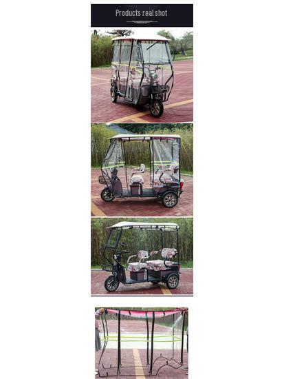 Helt Inneslutet Genomskinligt Regnskydd för Elektrisk Trehjuling MiniBuss