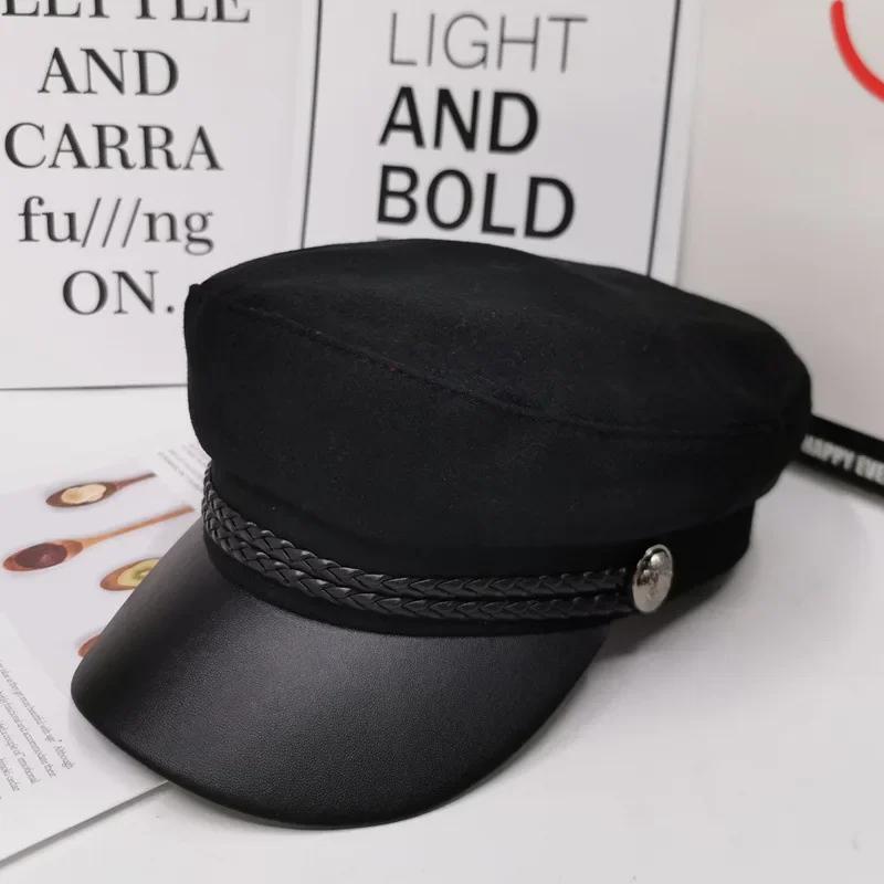 Fashion Winter Autumn Berets Caps Loose Cloud Top Octagonal Beret Hats Wool Blended Newsboy Hat Women Brim Cap Outdoor Decor