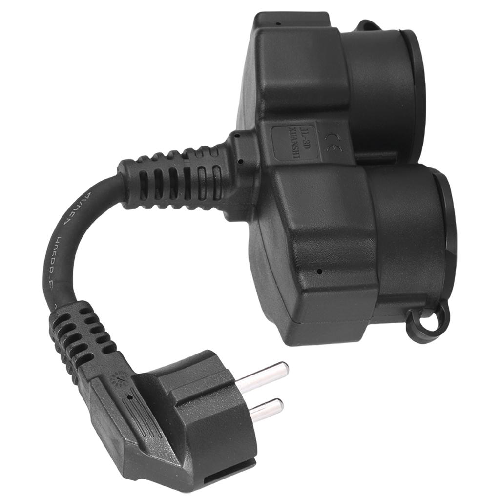Heavy Duty Double Socket Extension Cable Fireproof Cord Outdoor Power Outlet Plastic for Outdoor & Damp Environments
