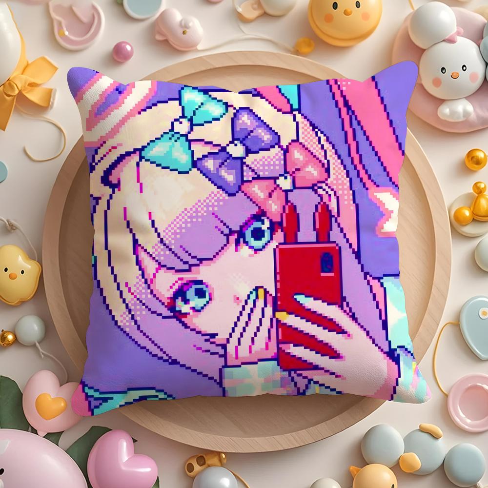 Cute NEEDY GIRL OVERDOSE Cushion Cover Home & Car Multi-Scene Pillow Cover - Reversible, Soft & Durable for Daily Use