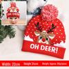 Bunte Strick-LED-Weihnachtsmütze - Perfekt für Partyfotos & Kindergeschenke