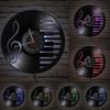 Music Notes Wall Art Treble Clef Vinyl Record Wall Clock Hanging Sheet Music Art Vintage Watch Rock N Roll Music Lover Gift