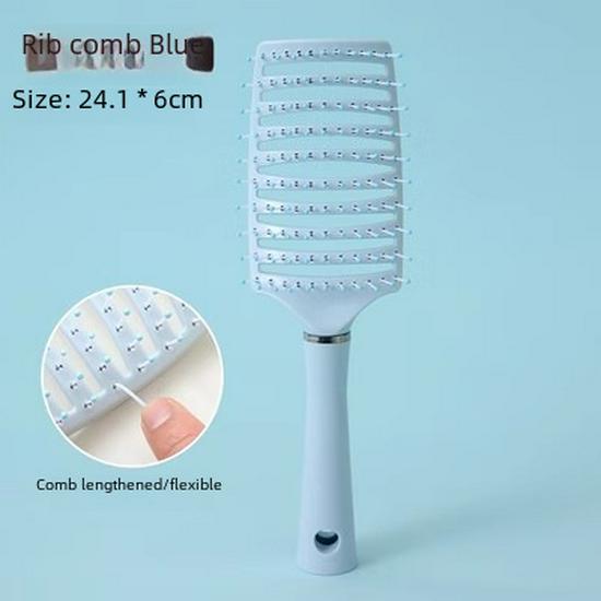 Internet Celebrity Fluffy Rib Styling Comb: Unisex, Hollow, Heat-Resistant, Essential for Hair