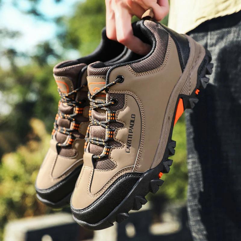 Fashion Booties Man Soccer Walker Work Sneakers For Men Winter Footwear Men's Hiking Shoes Original Brand Tennis Mountaineering Tennis