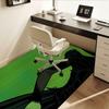 Gothic, Silhouette Pattern Polyester Office Carpet Chair Mats, Home Decor Dormitory Floor Protector