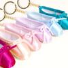 Satin Material Ballet Inspired Keys Chain Alloy Pendant Style Shoes Car Keyring Exquisite Handmade Pointe Shoes Pendant