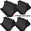 12 Paar Herren Plus Size Sportsocken EU39-46 Atmungsaktiv Bequem Schwarz Weiß Freizeit Outdoor Kurze Socken für Herren