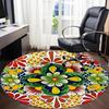 1pc Floral Design Chair Carpet for Office, Soft Comfortable Mat For Office, Living Room, Bedroom, Machine Washable Carpet yy251112050