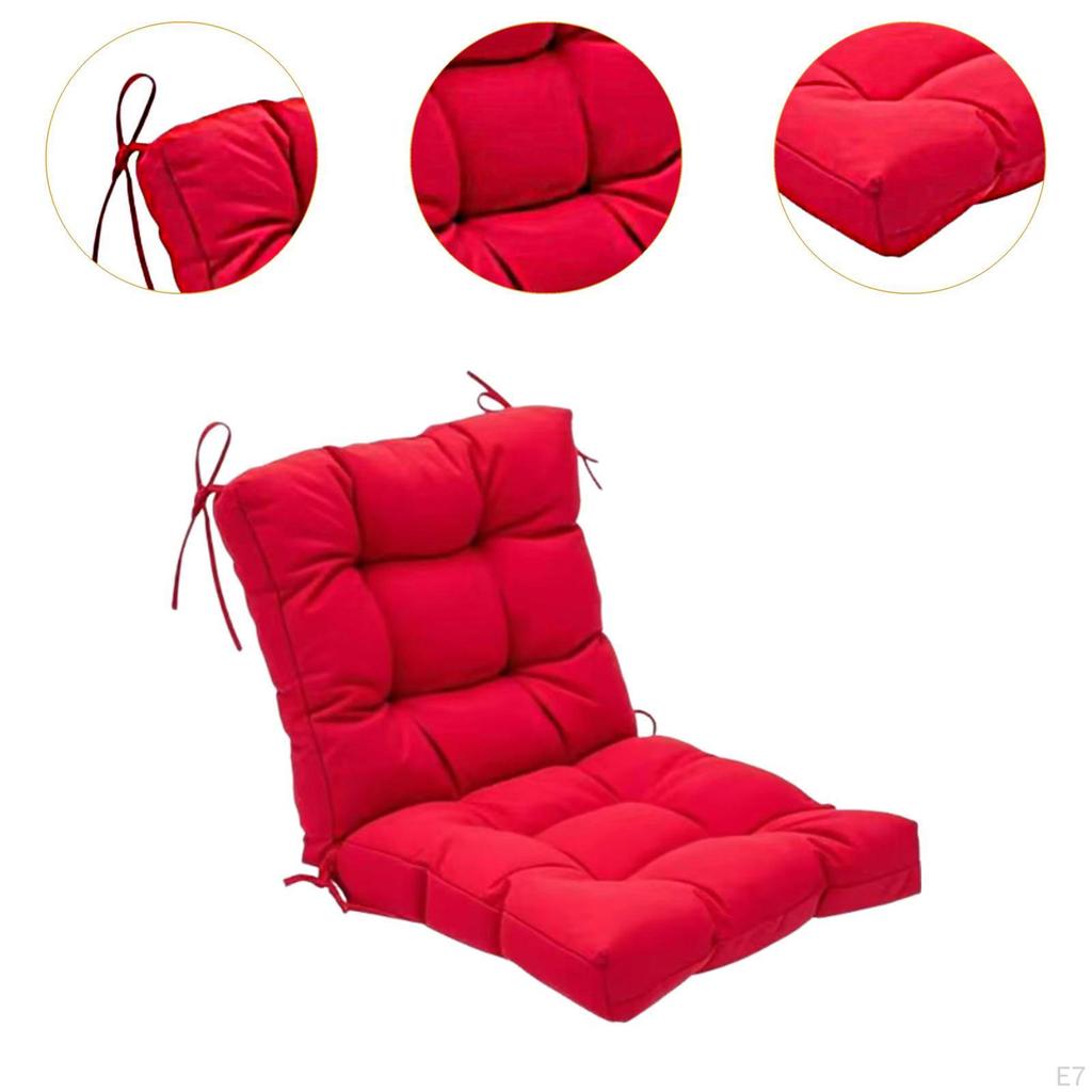 Chair Cushion Pad Lightweight Solid Color High Back Seat Rocking for Kitchen Indoor