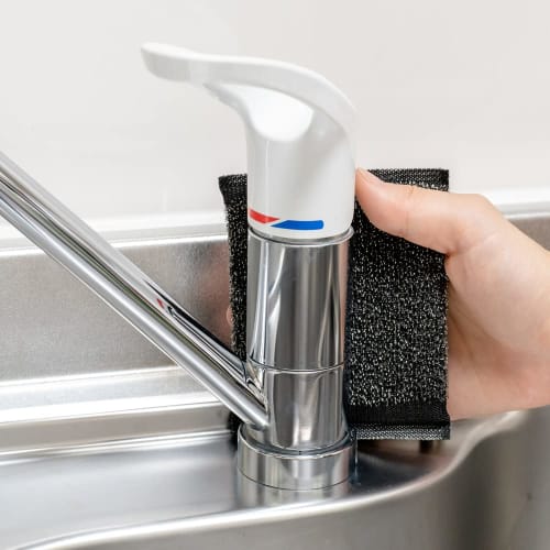 Azuma Industrial Azumagic Stainless Steel Sponge 4-Pack, a cleaning sponge that removes burnt food and limescale with just water. Perfect for trivets,