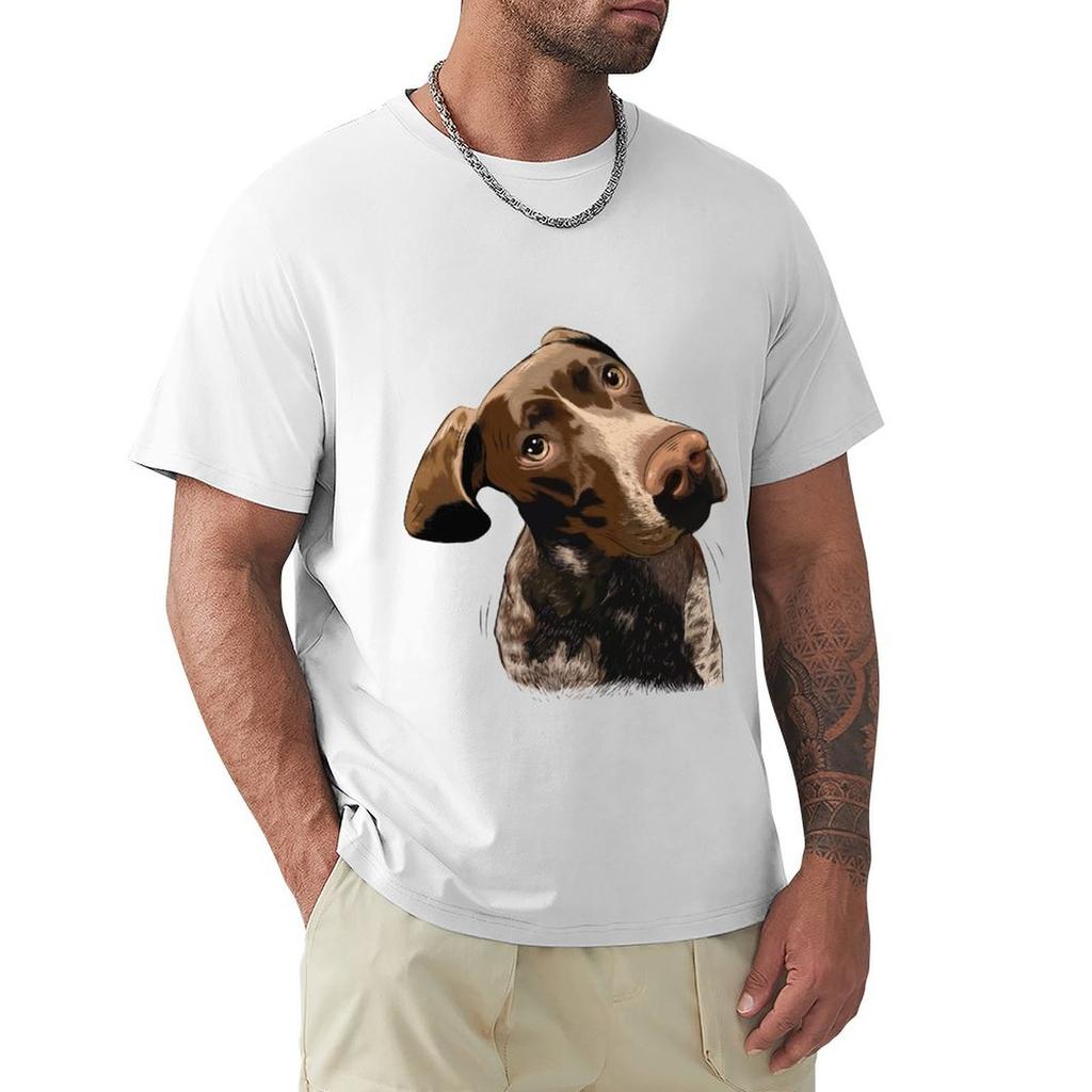 Gerunisex Pointer Original Illustration Tshirt Big And Tall Crew Neck Tee