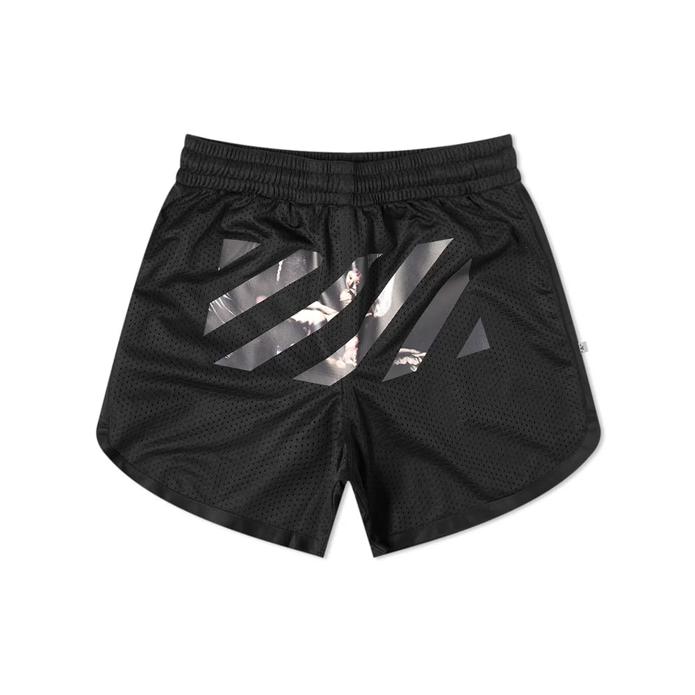 OFF WHITE Caravaggio Arrows Mesh Shorts OMCI005S201010041088
