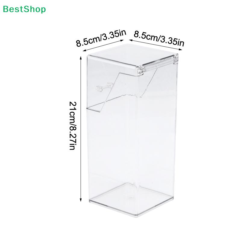 Flip-top Acrylic Pen Holder - Transparent Square Desktop Small Item Organizer, Mirror Cabinet Makeup Brush Storage Box