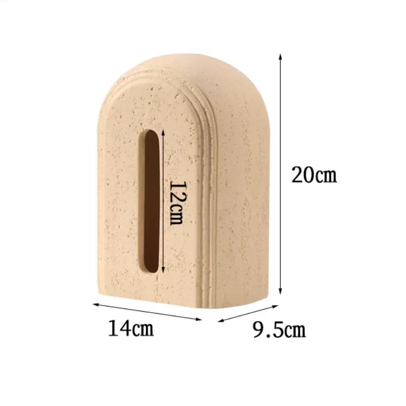 Beige Retro Cave Stone Soap Dispenser, Bathroom Accessories, Shampoo Dispenser, Storage Tray, Tissue Box, Toothbrush Holder