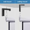 Adjustable Projector Screen L Brackets, 6Inch Wall or Ceiling Mount with Extension Hooks, Supports up to 80 Pounds