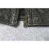 Chinese Size Vintage Olive Green Genuine Cowhide Men Leather Jacket Autumn Turn Down Collar Real Leather Coat