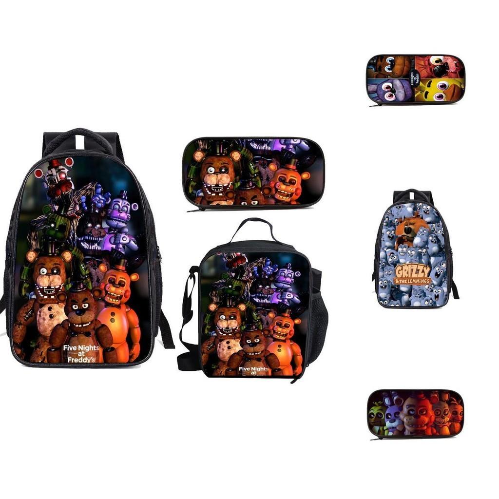 Five Nights At Freddy's Children's Backpack Set Durable Polyester Fabric Spacious 20-35l Capacity