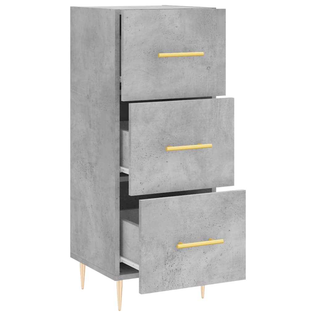 Sideboard Concrete Grey 34.5 x 34 x 90 cm Engineered Wood