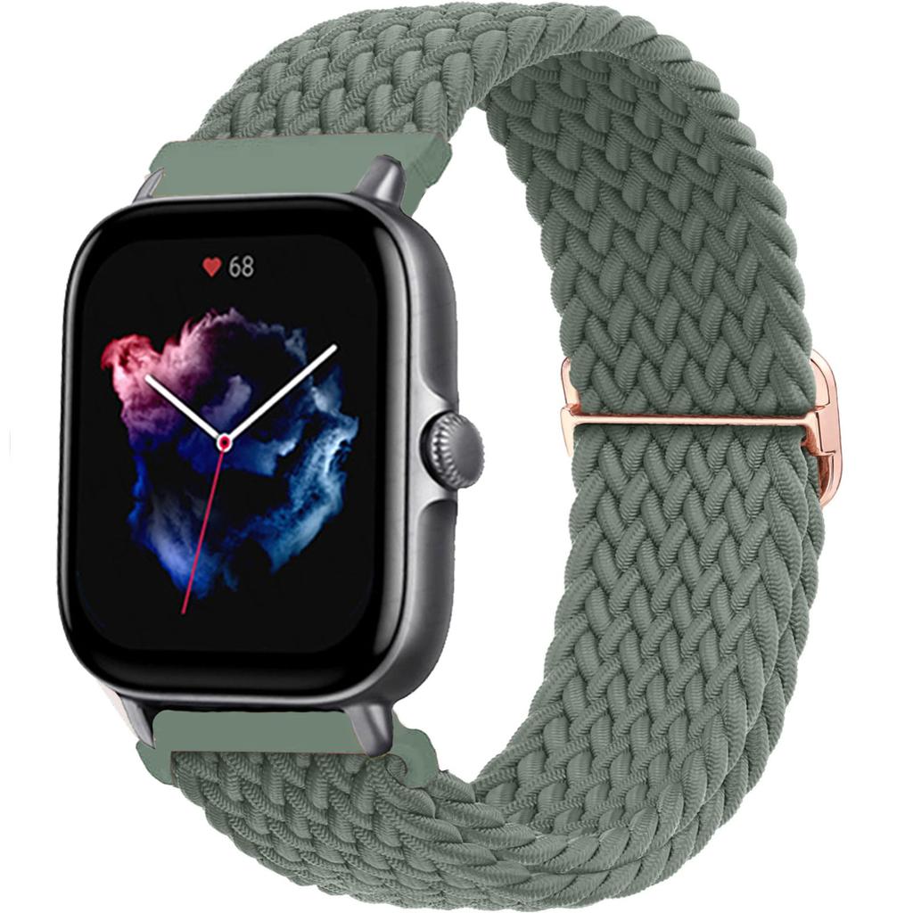 Braided Solo Loop Band For Amazfit Bip 6 5 GTS/4/2/2e/3/GTS2 Mini/20mm 22mm Watch Bracelet Correa Amazfit GTR/4/2/3/47/Pro Strap