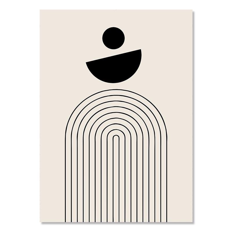 Poster Bohemien Henri Matisse Astratto Geometrico Linea Viso Beige Pittura su Tela Stampa Arte da Parete Immagine Decorazione Soggiorno Casa