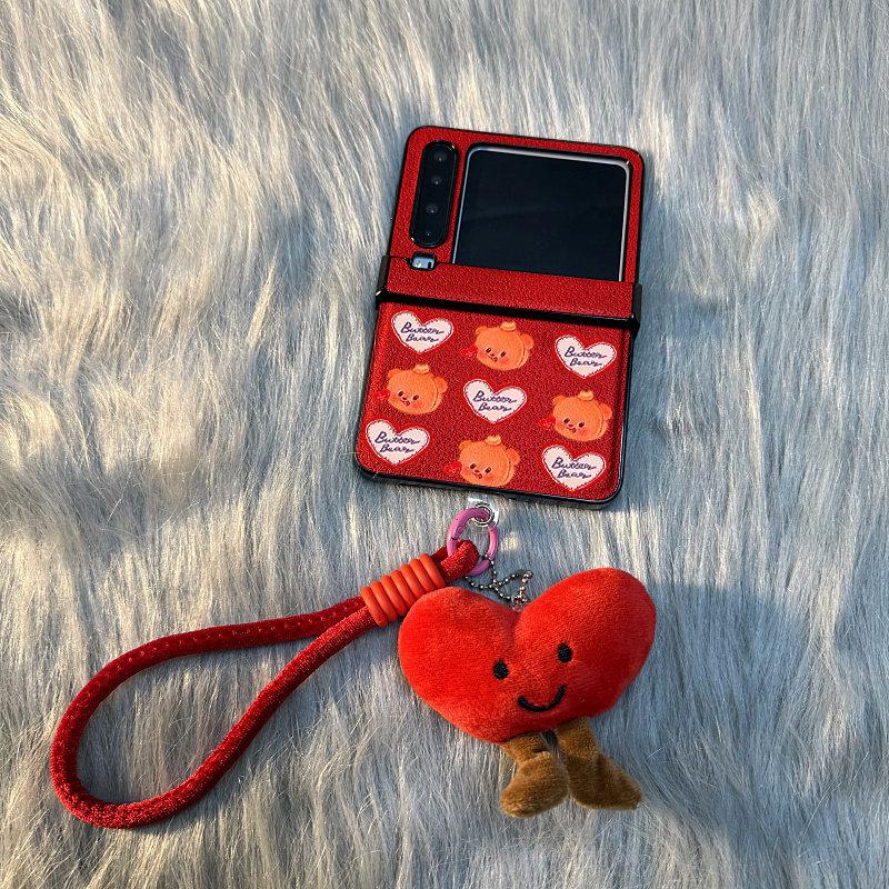 Moon pit butter bear girl ring rope suitable for Huawei pocket/s folding screen PuraX mobile phone case Xiaomi mixflip Samsung zflip//Honor v/novaflip