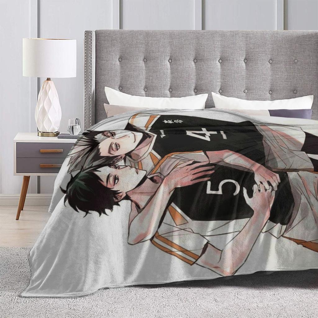 Haikyuu Bokuaka Blankets Fleece Decoration Karasuno Volleyball Kageyama Super Soft Throw Blanket for Home Outdoor Bedding Throws