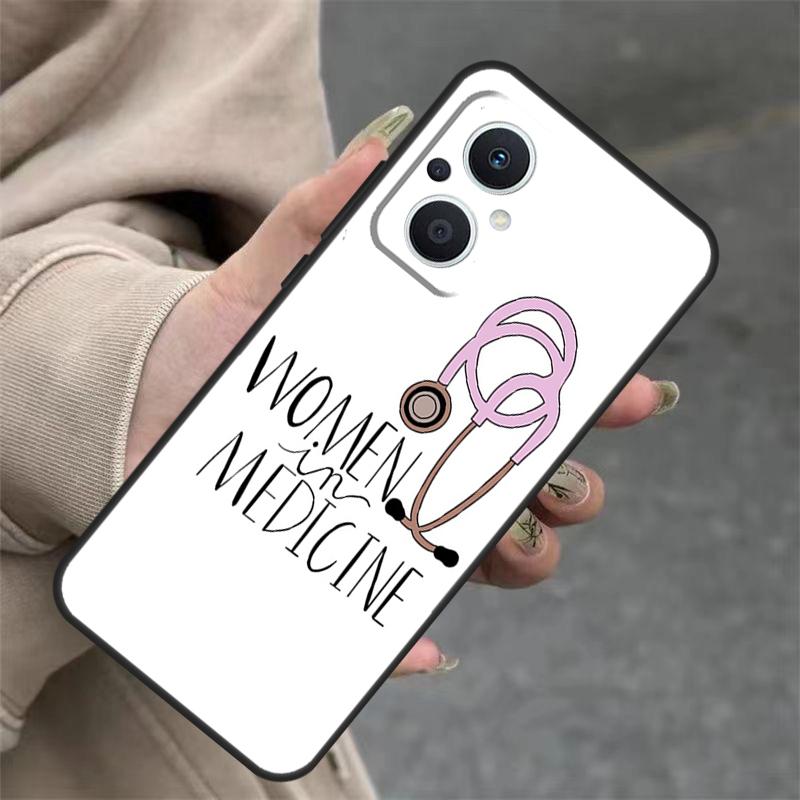 Cartoon Doctor Nurse Case For OPPO Reno 11 11F 10 Pro 4Z 5Z 8T 5 6 7 8 Lite OPPO Find X5 X6 Pro X2 X3 Lite Cover