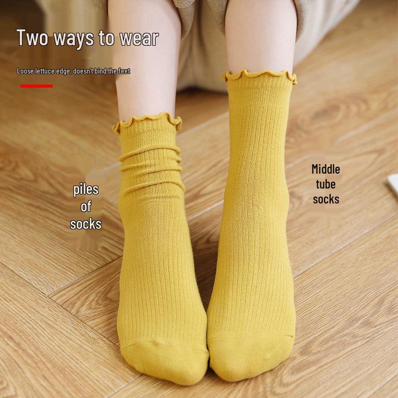 Women's Summer Lace Mid-Tube Socks - Japanese College Style INS Trendy