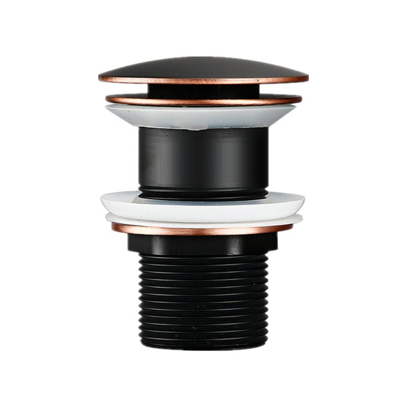 Brown Bronze Pop up Drain Basin Drain With Overflow for Basin Ceramic Pop up Drainer Bathroom Color Ceramic Drain